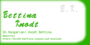 bettina knodt business card